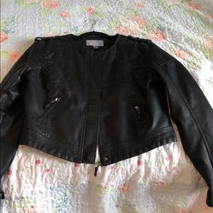 Black leather jacket